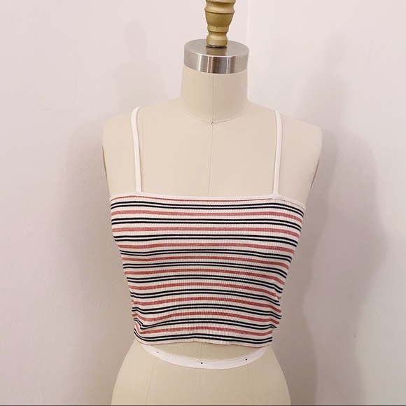 Brandy Melville Tops - Brandy Melville Tiny Striped Tube Crop Top